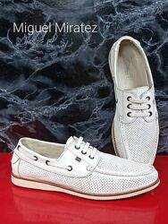 Кожаные мокасины топсайдеры Miguel Miratez