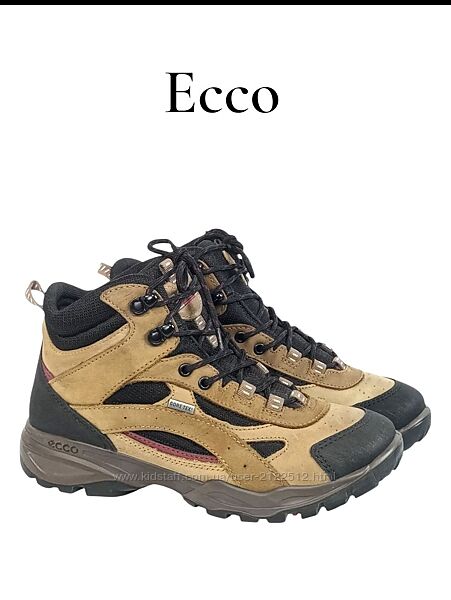 Кожаные женские ботинки Ecco GTX Brown Leather Waterproof Hiking Оригинал