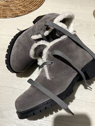 Брендовые натур. зимние ботинки PRADA оригинал