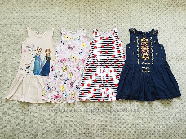 Сукня сарафан H&M на 6-8 років. 122 зріст. яскравий принт. Вишивка. 100 ба