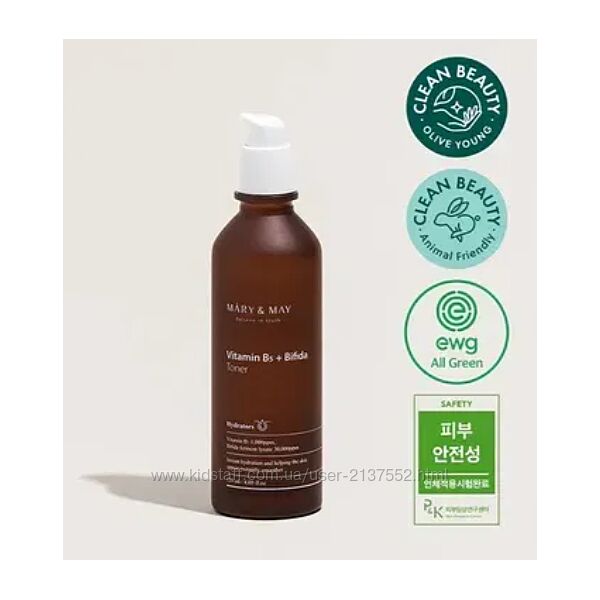 Mary&may vitamin b5  bifida toner  зволожуючий тонер 