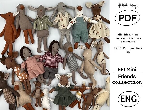 EFILittleThings. Выкройки и руководство по шитью мини-игрушек в формате PDF