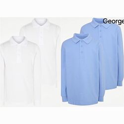 Поло з рукавами George 135-140-146-152-158-164 футболка теніска сорочка 
