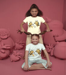 Піжама футболка з принтом і капрі