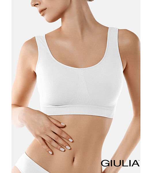 Топ з мікрофібри на широких бретельках