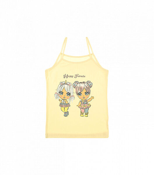 Майка бавовняна для дівчаток з принтом