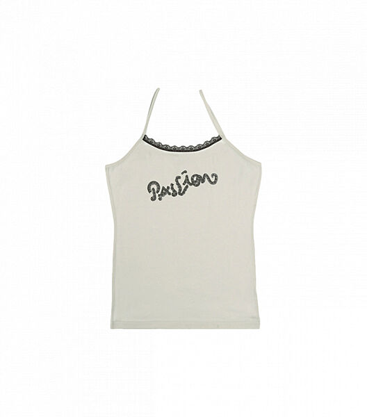 Жіноча майка на тонких бретельках з принтом Passion