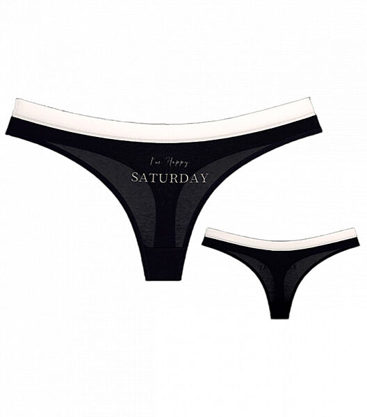 Жіночі стрінги з принтом Tuesday