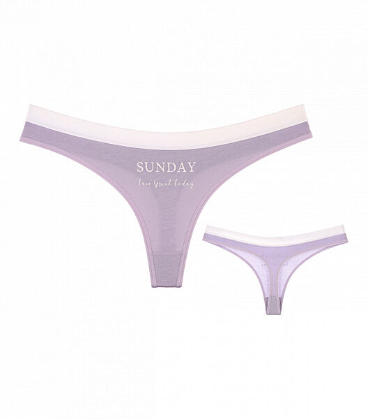 Жіночі стрінги з принтом Sunday