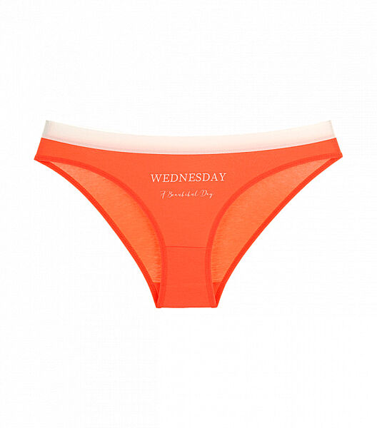 Однотонні жіночі трусики з принтом