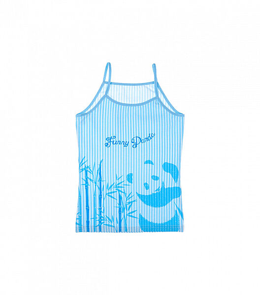 Майка на тонких бретельках для дівчинки з малюнком панди