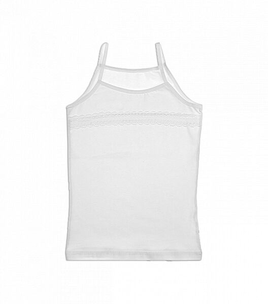 Ажурна майка для дівчинки на тонких бретелях