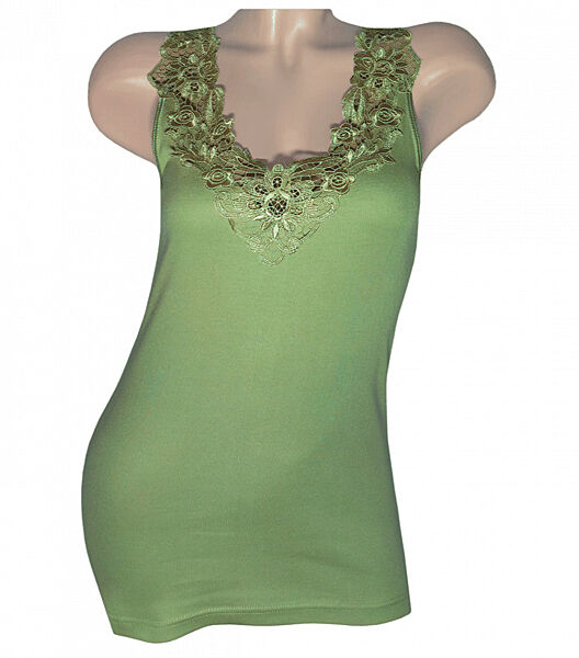 Ажурна майка на широких бретельках