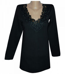 Однотонна футболка жіноча з довгим рукавом