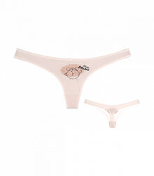 Жіночі стрінги з принтом Годинник