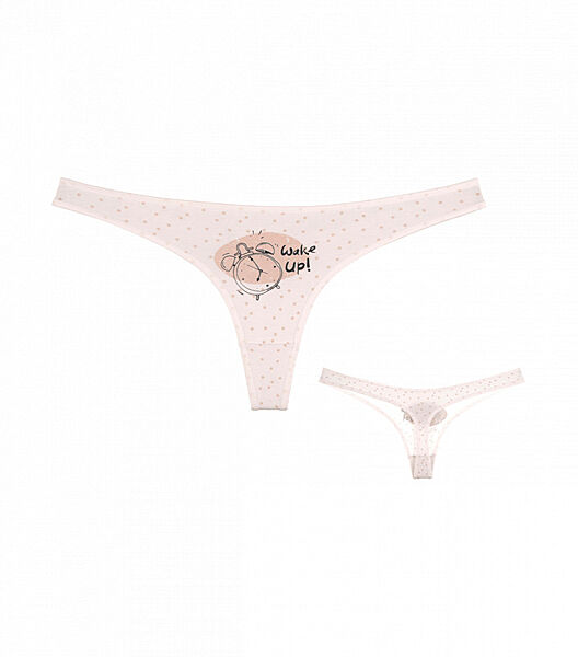 Жіночі стрінги з принтом Годинник