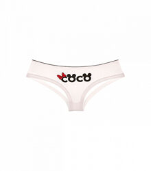 Однотонні шортики с принтом Coco