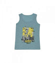 Майка з принтом робот для хлопчика