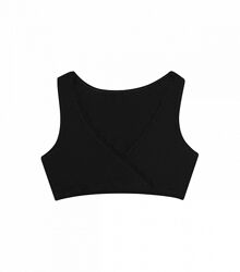 Чорний топ для дівчинки на широких бретельках