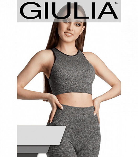 Спортивний безшовний топ з м&acuteякої мікрофібри MELANGE