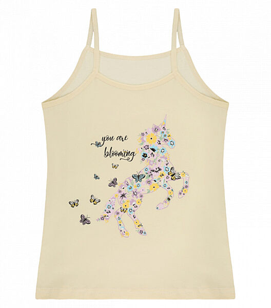 Майка натонкихбретелях зпринтом для дівчаток