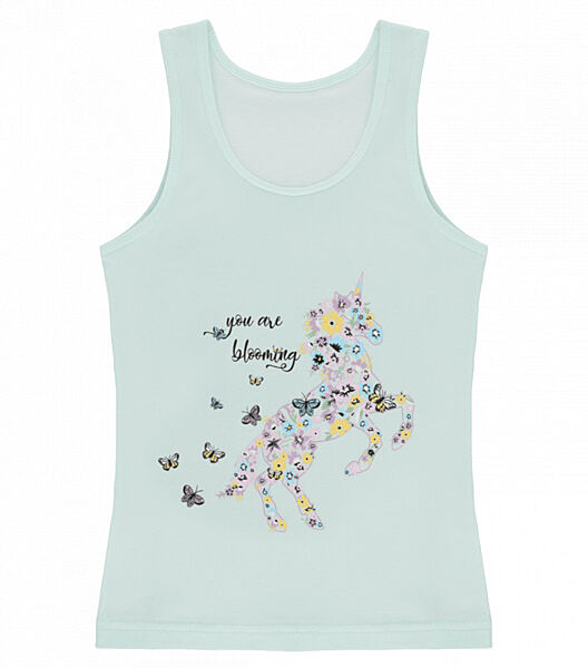 Майка наширокихбретелях зпринтом для дівчаток