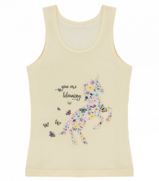 Майка наширокихбретелях зпринтом для дівчаток