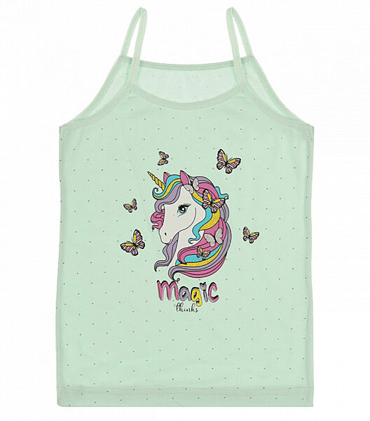 Майка натонкихбретелях для дівчаток зпринтом Єдиноріг