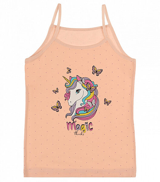Майка натонкихбретелях для дівчаток зпринтом Єдиноріг
