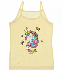 Майка натонкихбретелях для дівчаток зпринтом Єдиноріг