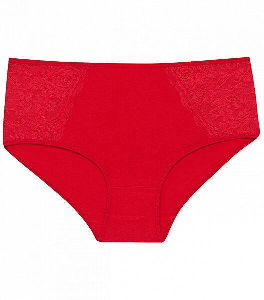 Жіночі однотонні ажурні трусики великого розміру