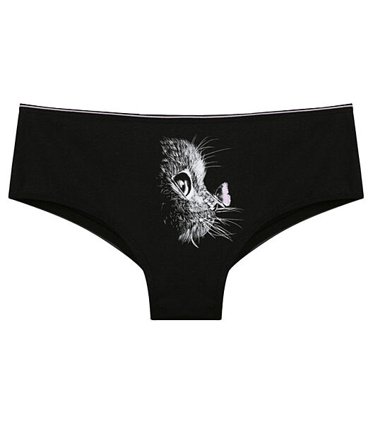 Однотонні шортики с принтом Котик