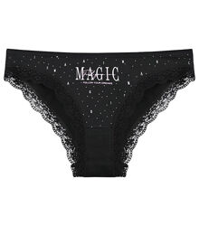 Ажурні труси сліпи з принтом MAGIC