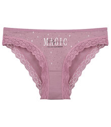 Ажурні труси сліпи з принтом MAGIC