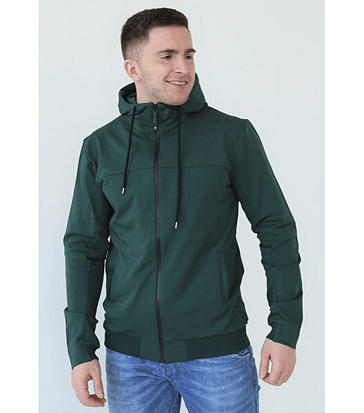 Чоловіча кофта на замку з капюшоном