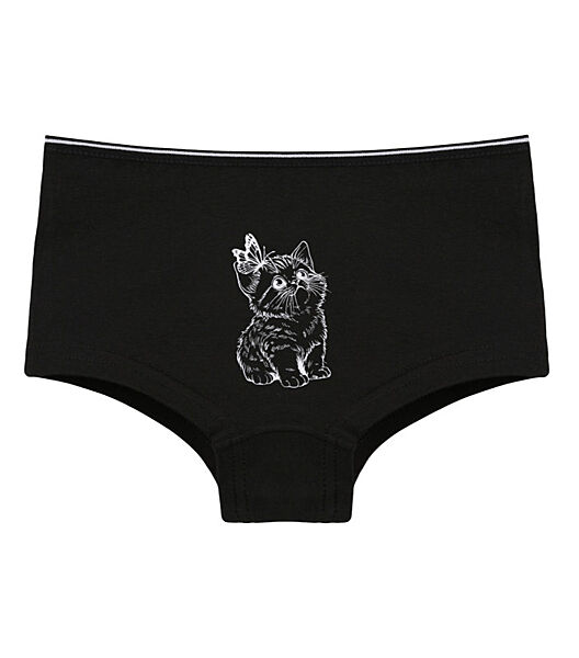 Дитячітрусишортики чорні з принтом для дівчинки