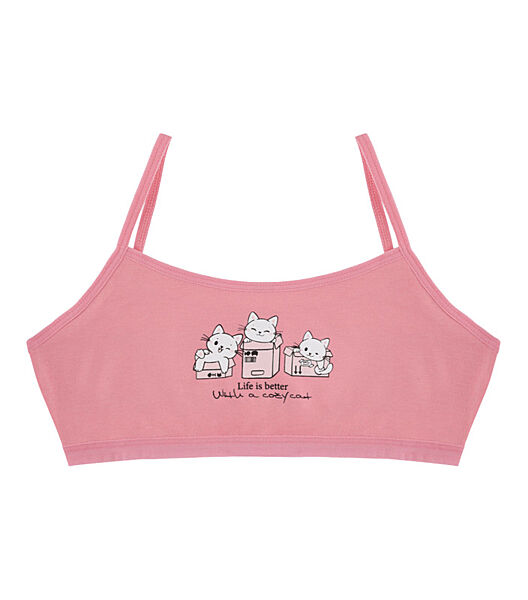 Підлітковий топ на тонких бретельках з принтом Life is Better