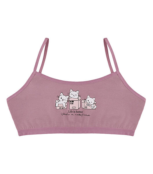 Підлітковий топ на тонких бретельках з принтом Life is Better