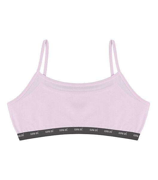 Підлітковий топ на тонких бретельках із написом Come On