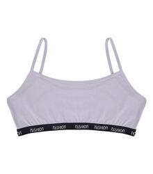 Підлітковий топ на тонких бретельках із написом FASHION