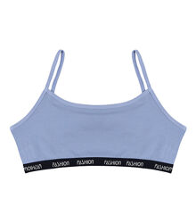 Підлітковий топ на тонких бретельках із написом FASHION