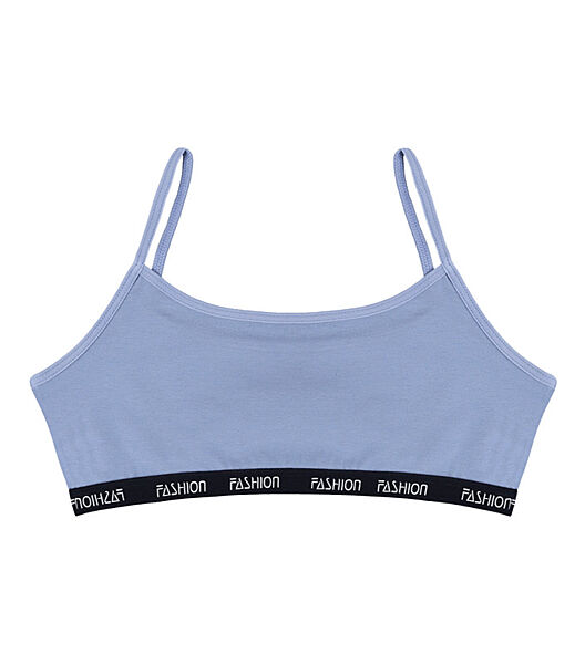 Підлітковий топ на тонких бретельках із написом FASHION