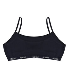 Підлітковий топ на тонких бретельках із написом FASHION