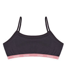 Підлітковий топ на тонких бретельках із написом FASHION