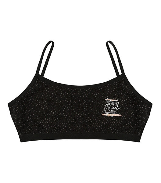 Підлітковий топ на тонких бретельках із написом MiRACLE