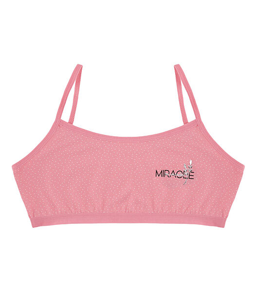 Підлітковий топ на тонких бретельках із написом MiRACLE