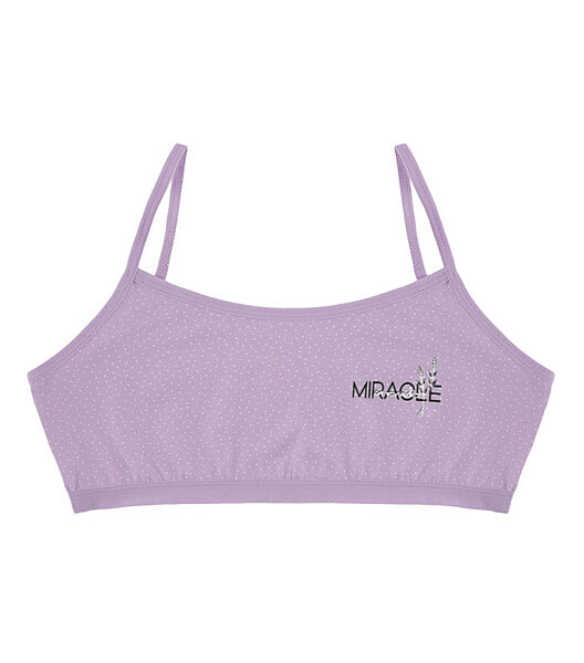 Підлітковий топ на тонких бретельках із написом MiRACLE