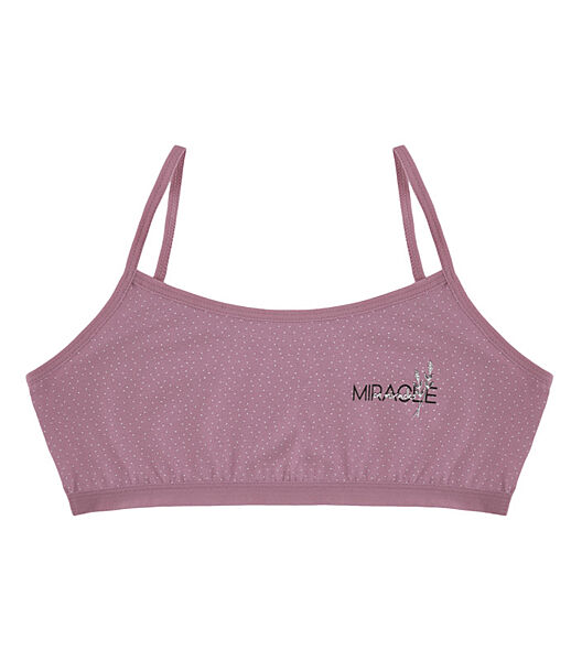 Підлітковий топ на тонких бретельках із написом MiRACLE