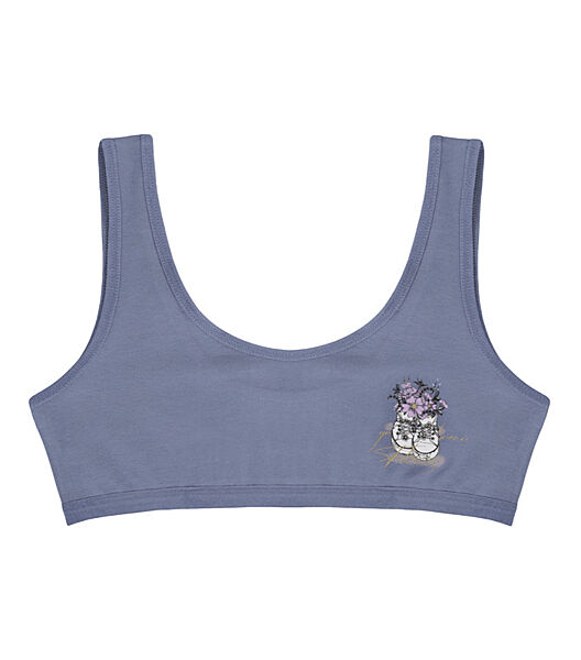 Підлітковий топ з принтом на широких бретельках