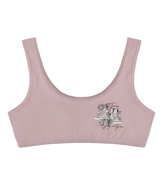 Підлітковий топ з принтом на широких бретельках